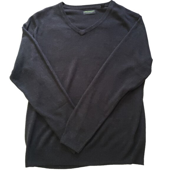 John Bartlett Consensus Sweater Men's Size Large Dark Gray V-Neck - Picture 1 of 6